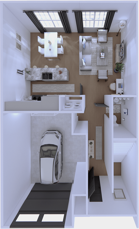 Floor plan for 3 beds, 2.5 baths, 1533 sqft